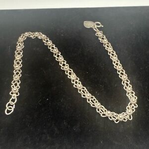 Sterling Silver 925 Floral Daisy Link Bracelet or Anklet – 10” – 7.32g